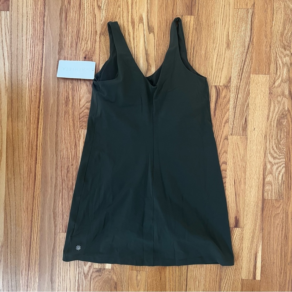 🆕 Athleta Transcend Dress – Aspen Olive – Small Petite – NWT - Picture 9 of 10